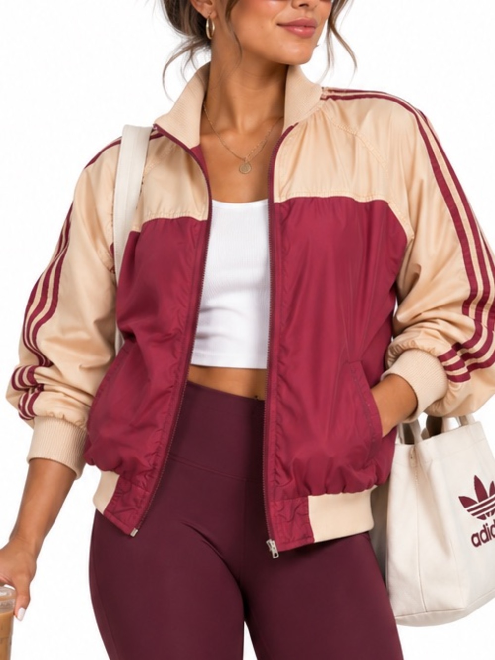 Women's Maroon and Yellow vintage Pacific Trail Jacket